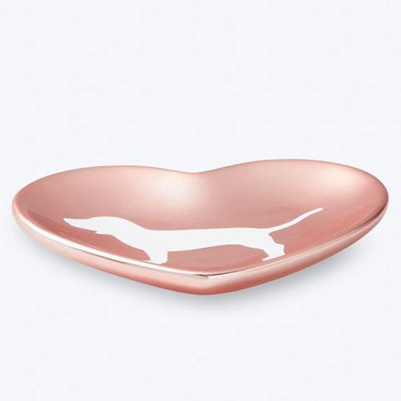 PINK VS ROSE GOLD HEART TRINKET DISH - Picture 2 of 9